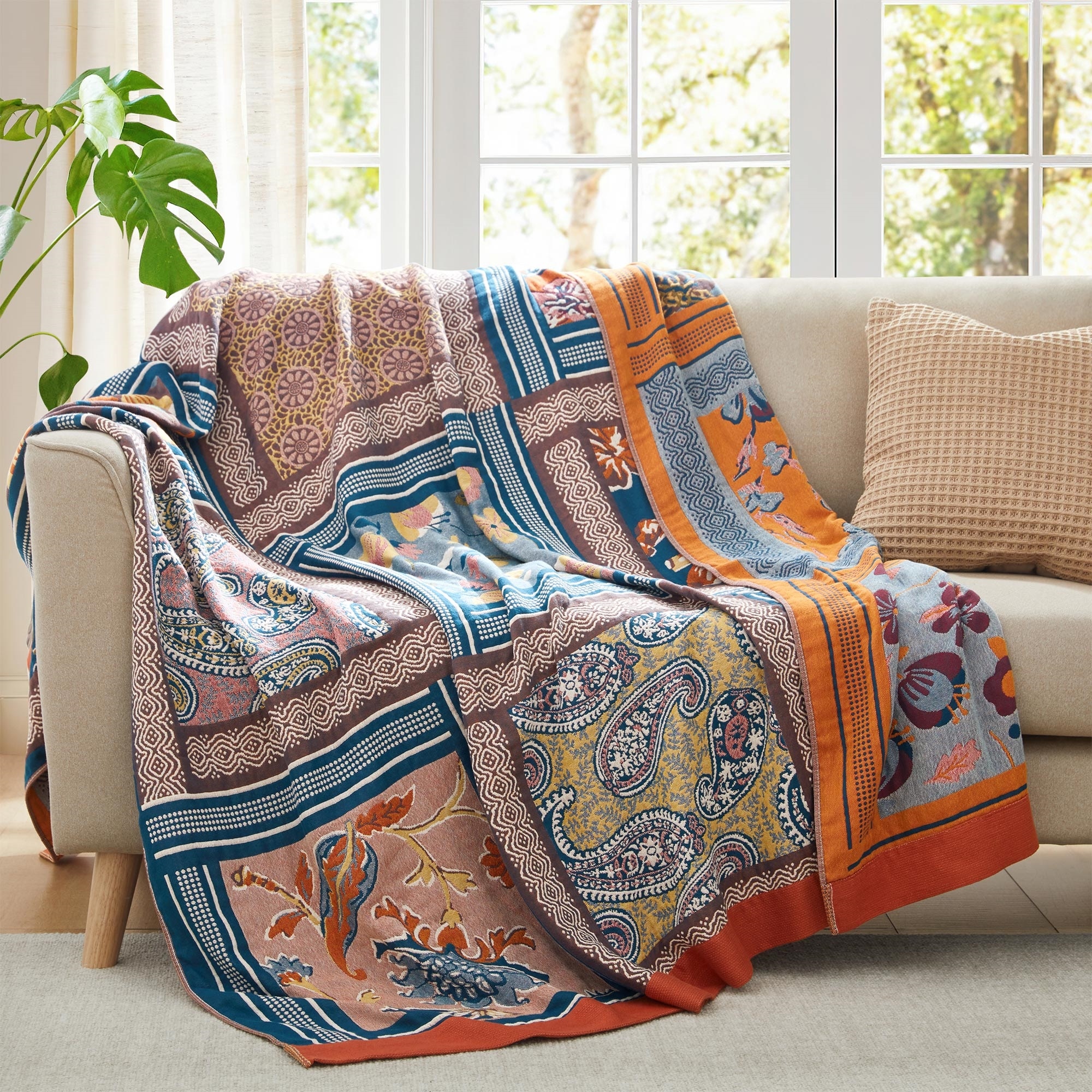 100%-Cotton-Boho-Floral-